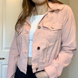 Hollister Pink Corduroy Jacket